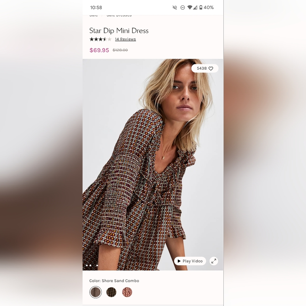 Free People Stardip Mini Dress